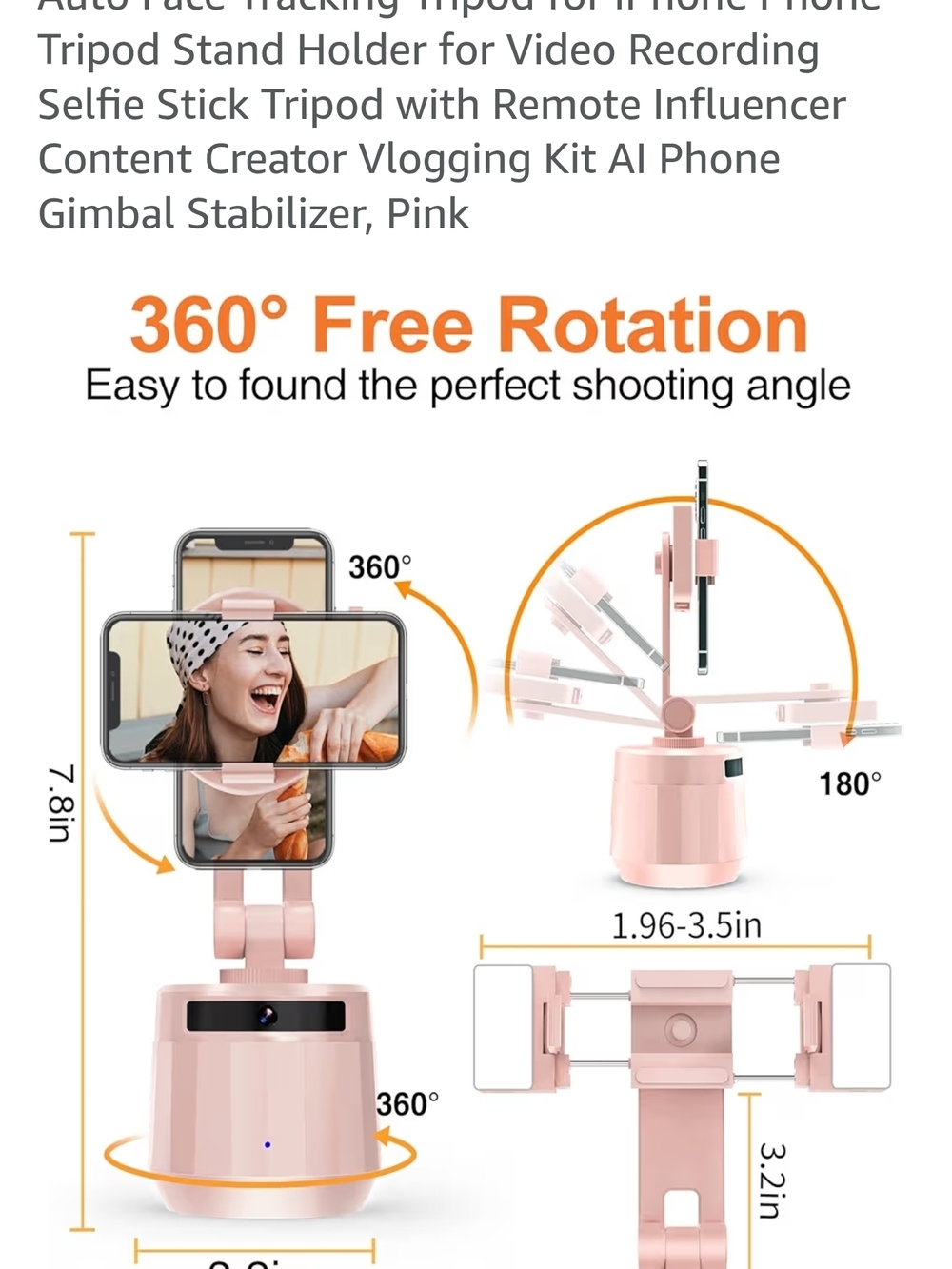 Auto Face Tracking Tripod Rotation - Picture 3 of 5